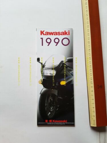 Kawasaki catalogo produzione modelli 1990 depliant ORIGINALE moto INGLESE