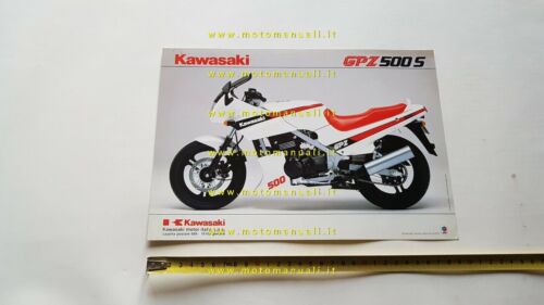 Kawasaki GPZ 500 S 1987 depliant originale ITALIANO moto brochure