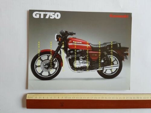 Kawasaki GT 750 depliant INGLESE originale moto ENGLISH