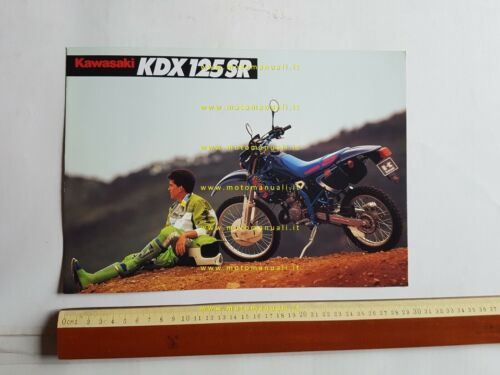 Kawasaki KDX 125 SR 1991 depliant originale TESTO INGLESE