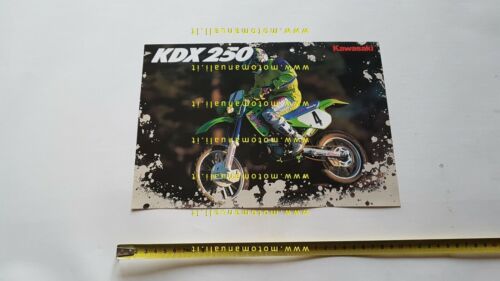 Kawasaki KDX 250 1992 Enduro depliant originale INGLESE moto brochure