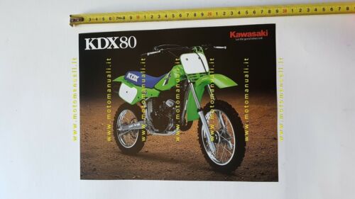 Kawasaki KDX 80 1985 depliant Inglese MOTO ORIGINALE brochure English …