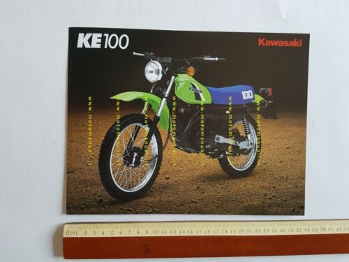 Kawasaki KE 100 depliant INGLESE originale moto ENGLISH