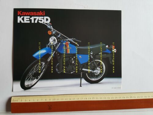 Kawasaki KE 175 D depliant originale moto TESTO INGLESE