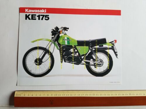 Kawasaki KE 175 depliant originale moto TESTO INGLESE