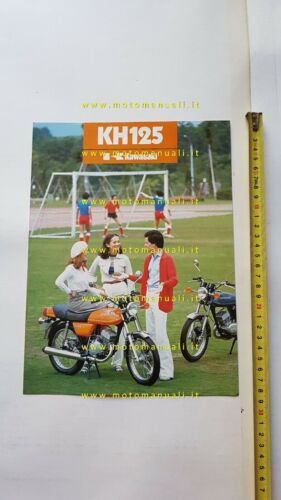 Kawasaki KH 125 1977 depliant INGLESE MOTO ORIGINALE brochure ENGLISH …