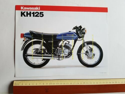 Kawasaki KH 125 1982 depliant originale moto TESTO INGLESE