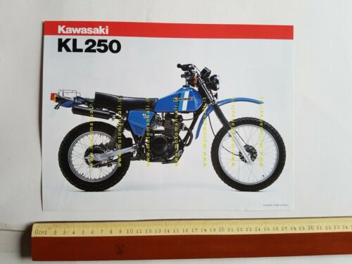 Kawasaki KL 250 depliant originale moto TESTO INGLESE