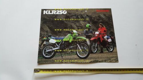 Kawasaki KLR 250 1985 Enduro depliant originale INGLESE moto brochure