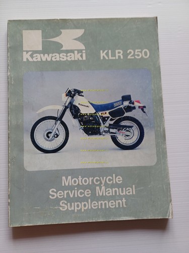 Kawasaki KLR 250 1985 SUPPLEMENTO manuale officina INGLESE originale