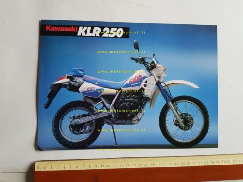 Kawasaki KLR 250 depliant originale moto TESTO INGLESE