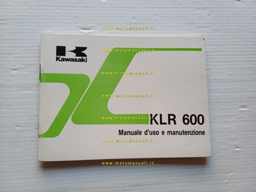 Kawasaki KLR 600 1984 manuale uso manutenzione libretto italiano originale