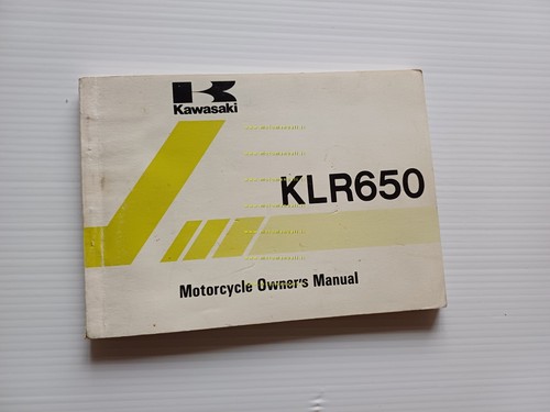 Kawasaki KLR 600 1989 manuale uso manutenzione libretto inglese originale