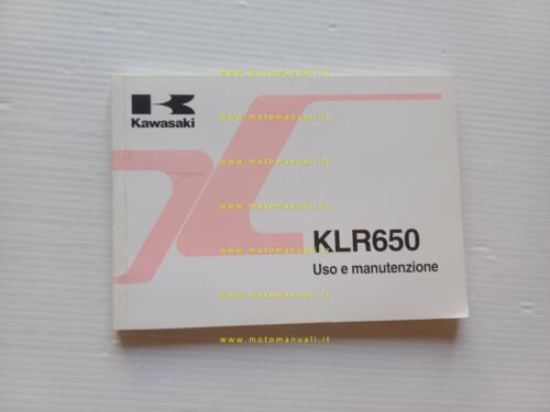 KAWASAKI KLR 650 1999 manuale uso manutenzione libretto originale italiano