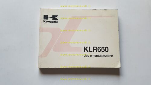 KAWASAKI KLR 650 2001 manuale uso manutenzione libretto originale italiano