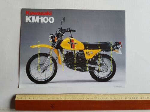 Kawasaki KM 100 1979 depliant originale moto TESTO INGLESE