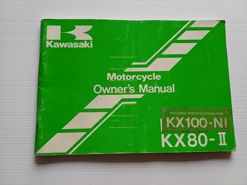 Kawasaki KX 100 NI- 80 II Cross 1987 manuale uso …