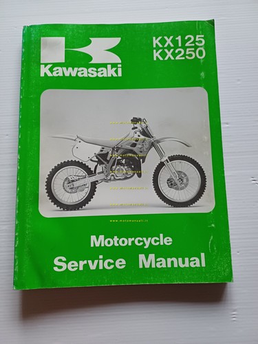 Kawasaki KX 125 - KX 250 1990 manuale officina INGLESE …