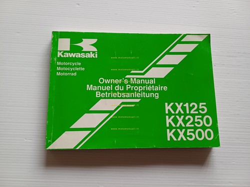 Kawasaki KX 125-250-500 Cross 1991-92 manuale uso manutenzione libretto original