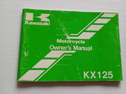 Kawasaki KX 125 Cross 1988-89 manuale uso manutenzione libretto inglese …
