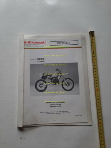 Kawasaki KX 250 - 80 cartella stampa 1984 originale genuine …