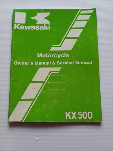 Kawasaki KX 500 A-1 Cross 1982 manuale uso-officina originale workshop …