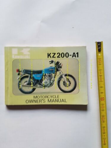 Kawasaki KZ 200-A1 1976 manuale uso INGLESE originale ENGLISH owner's …