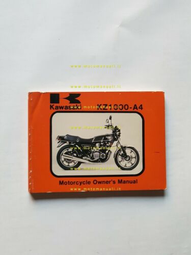 Kawasaki KZ (Z) 1000 A4 1979 manuale uso INGLESE originale …