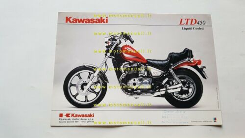 Kawasaki LTD 450 depliant originale moto italiano brochure