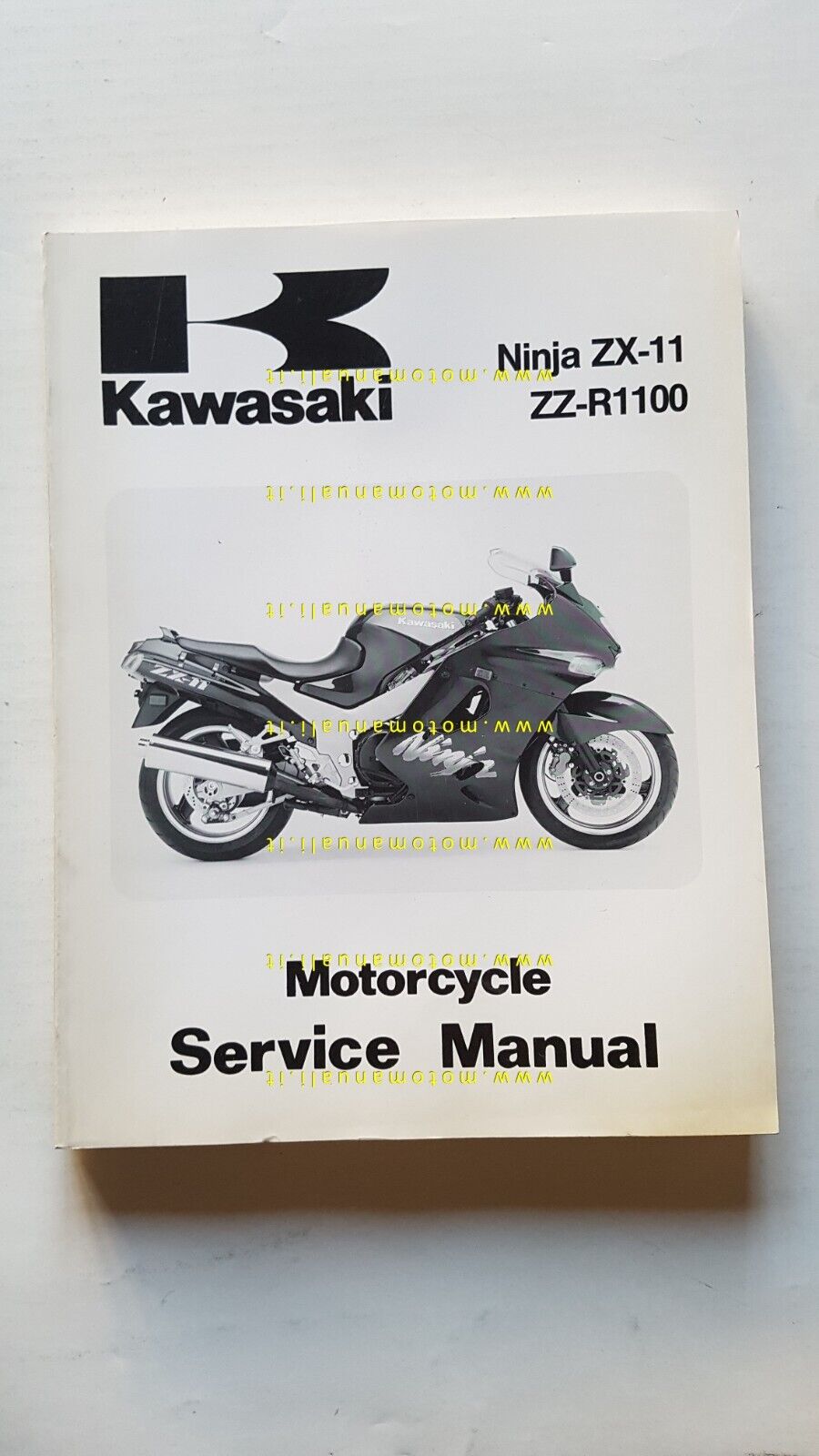 Kawasaki Ninja ZX-11 - ZZ-R 1100 1993 manuale officina INGLESE …