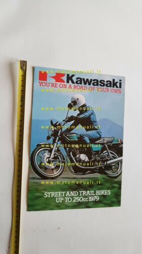 Kawasaki Produzione modelli 1979 depliant originale INGLESE moto brochure