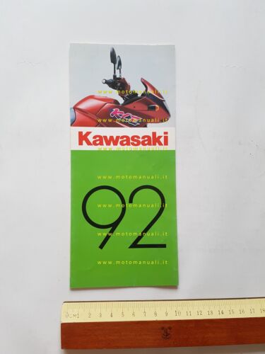 Kawasaki produzione modelli 1992 depliant italiano originale