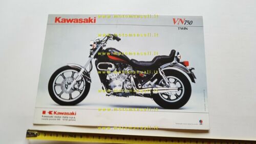 Kawasaki VN 750 1985 depliant ITALIANO originale moto brochure