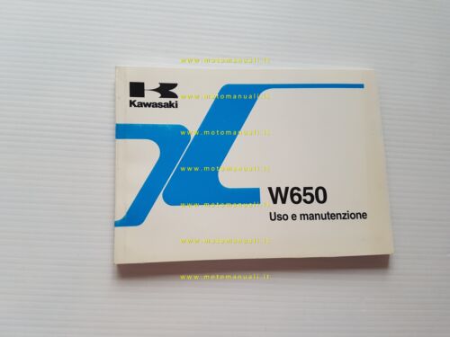 Kawasaki W 650 1999 manuale uso manutenzione libretto originale italiano