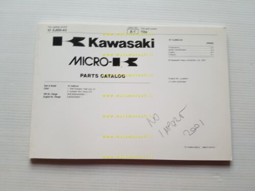 Kawasaki W 650 2001 (EJ650-A3) catalogo ricambi copia da microfiche …