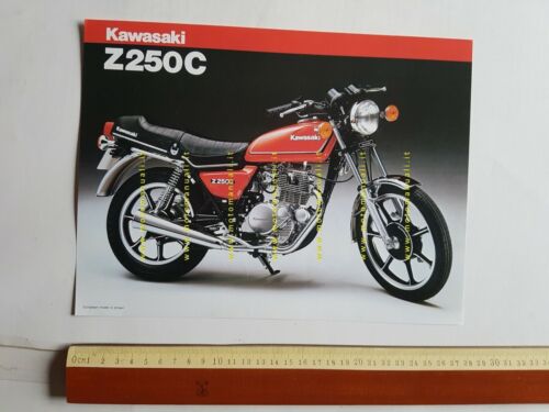 Kawasaki Z 250 C depliant originale moto TESTO INGLESE