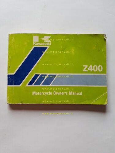 Kawasaki Z 400 1980 manuale uso manutenzione libretto originale INGLESE