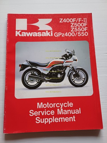 Kawasaki Z 400-500-550 GPZ 400-550 1983-5 SUPPLEMENTO manuale officina originale