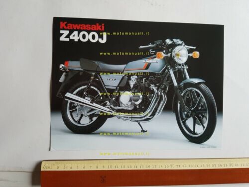 Kawasaki Z 400 J depliant originale moto TESTO INGLESE