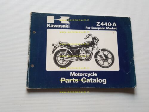 Kawasaki Z 440 A2-A3 1981 catalogo ricambi originale parts catalogue