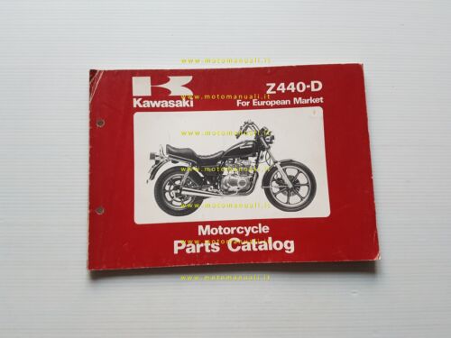 Kawasaki Z 440 D4-D5 1982 catalogo ricambi originale parts catalogue