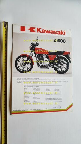 Kawasaki Z 500 1979 depliant ITALIANO originale moto brochure