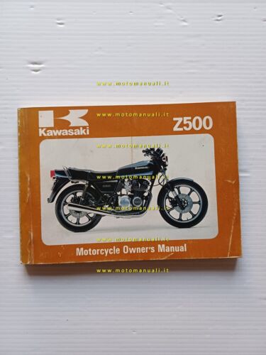 KAWASAKI Z 500 1980 manuale uso originale moto inglese owner's …