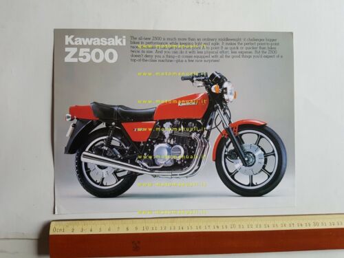 Kawasaki Z 500 depliant originale moto TESTO INGLESE