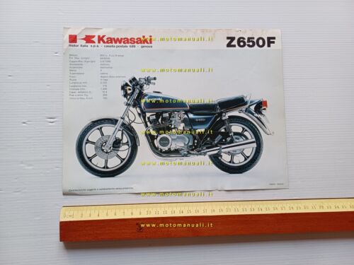 Kawasaki Z 650 SR - Z 650 F 1982 depliant