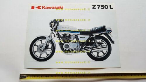 Kawasaki Z 750 L 1982 depliant ITALIANO originale moto brochure