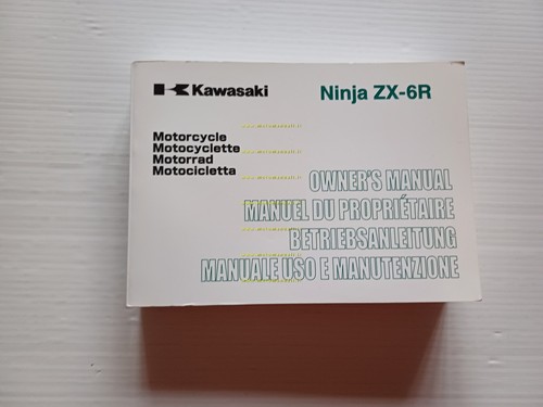 KAWASAKI ZX-6R 2004-05 manuale uso manutenzione ITALIANO originale