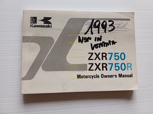 Kawasaki ZXR 750 R - ZXR 750 1992-93 manuale uso …