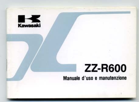 Kawasaki ZZ-R 600 1990 manuale uso manutenzione originale italiano