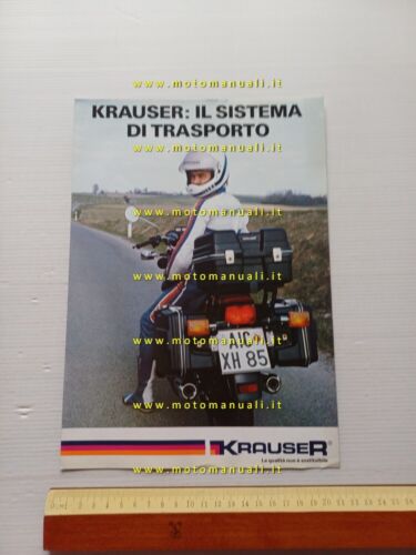 Krauser borse moto anni 80 depliant italiano originale